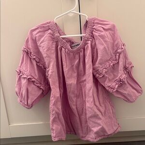 Old Navy Ruffled Pink Blouse